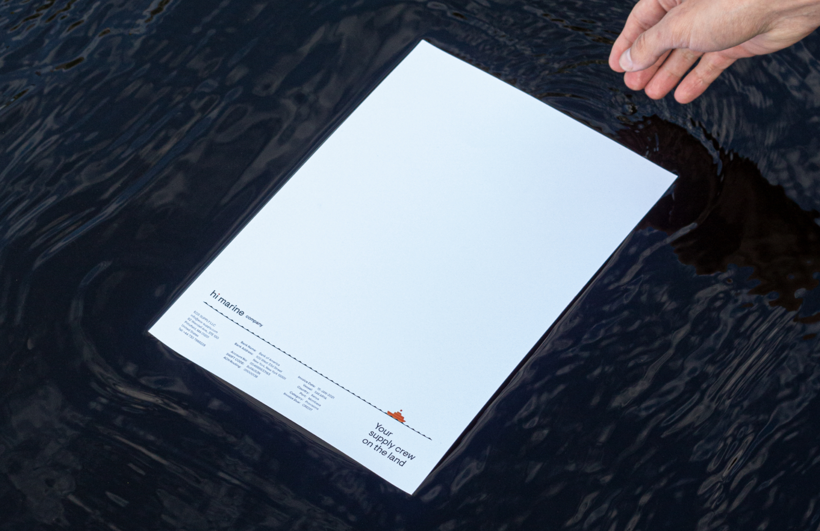 Hi Marine Company Optimistic branding for a friendly ship supply service