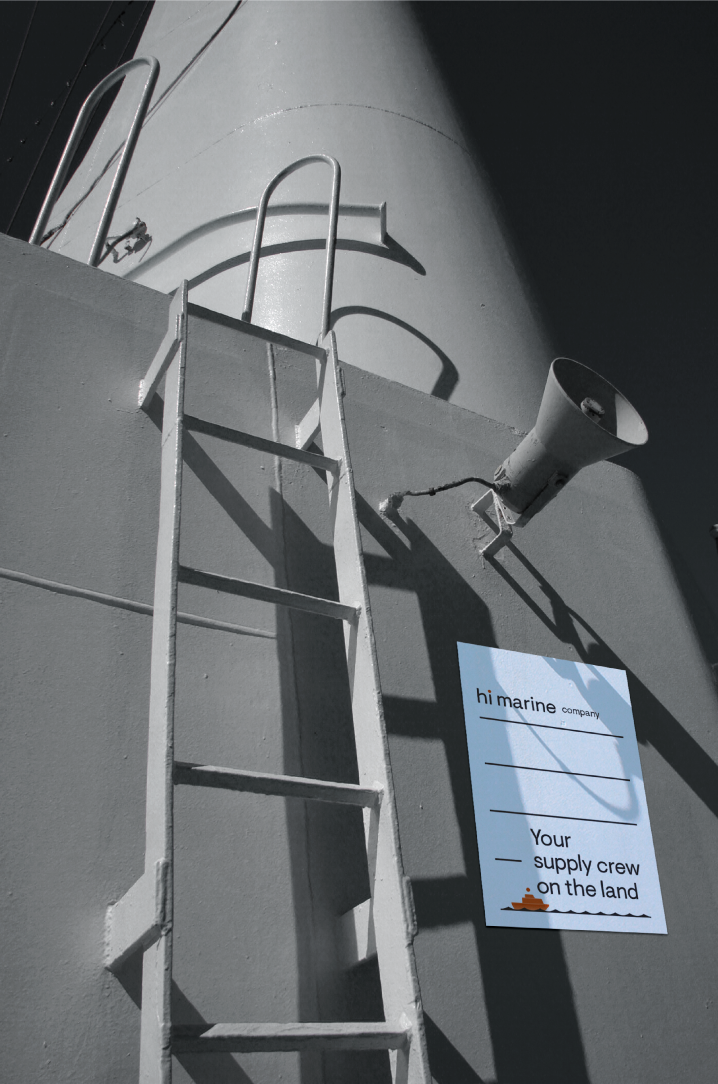 Hi Marine Company Optimistic branding for a friendly ship supply service