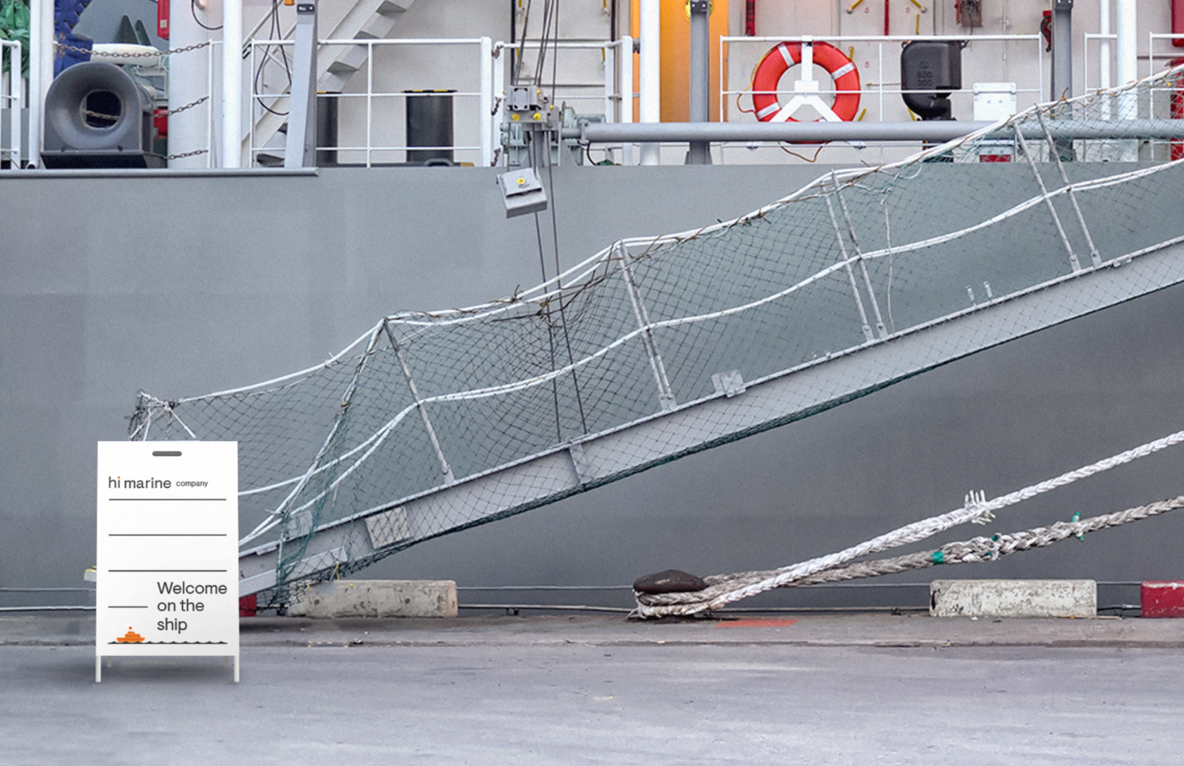 Hi Marine Company Optimistic branding for a friendly ship supply service