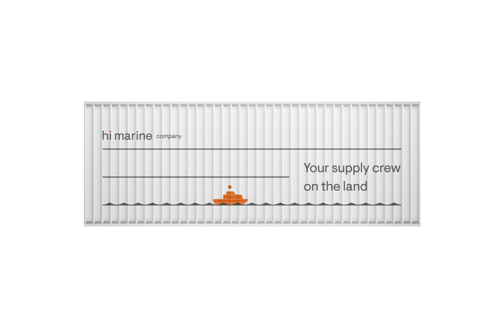 Hi Marine Company Optimistic branding for a friendly ship supply service