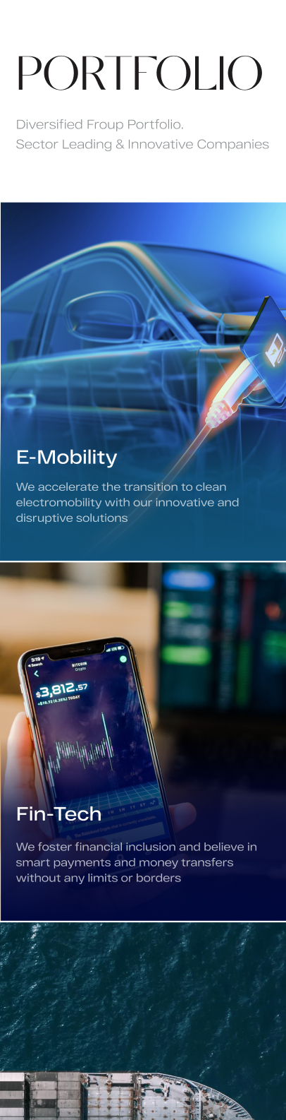 ND Group Sleek & Modern corporate website for Private Equity Investment Company