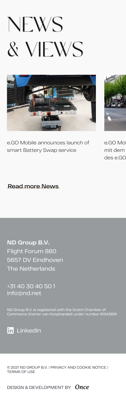 ND Group Sleek & Modern corporate website for Private Equity Investment Company