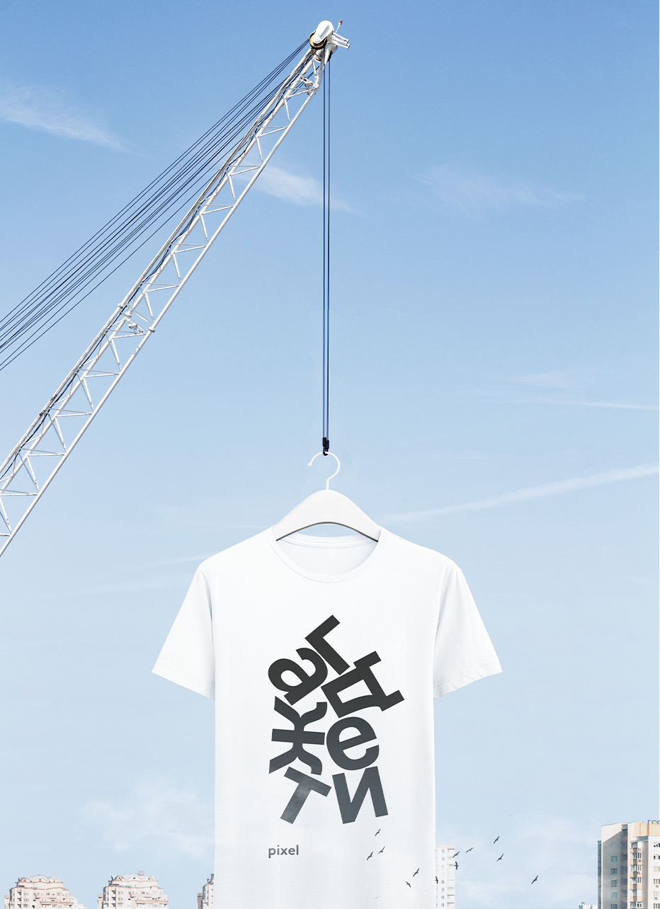 Pixel Branding of a smartphone store under the name Pixel, but without pixels