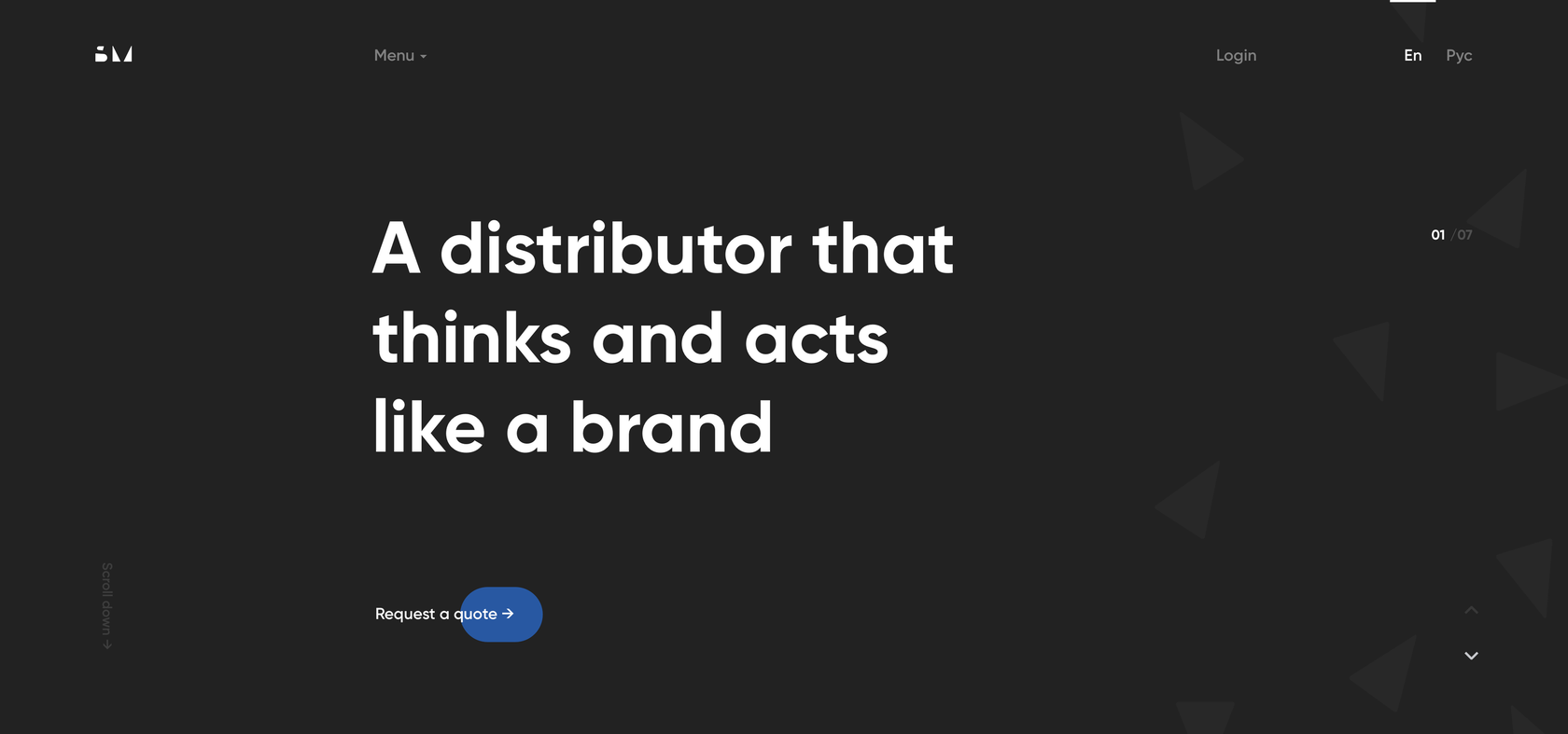 Smart Group A modern website for a B2B distributor of innovative equipment